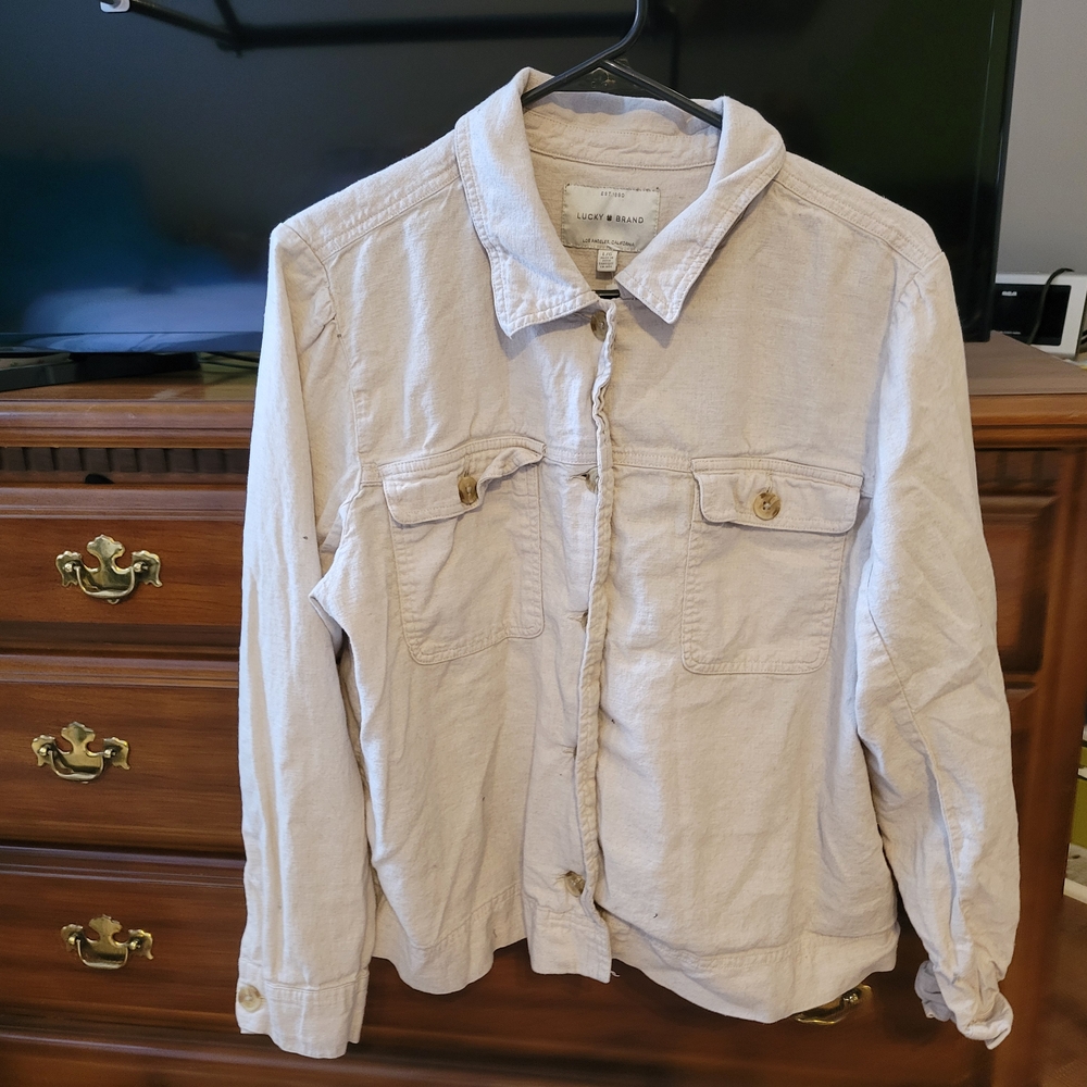 Beige Button-down